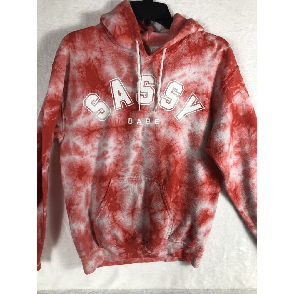 Sassy Babe Tye Dye  Woman's Hooded Sweatshirt - Picture 2 of 16